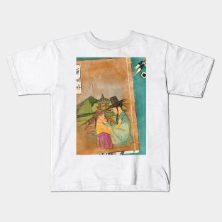 Korean traditional book with couple Kids T-Shirt